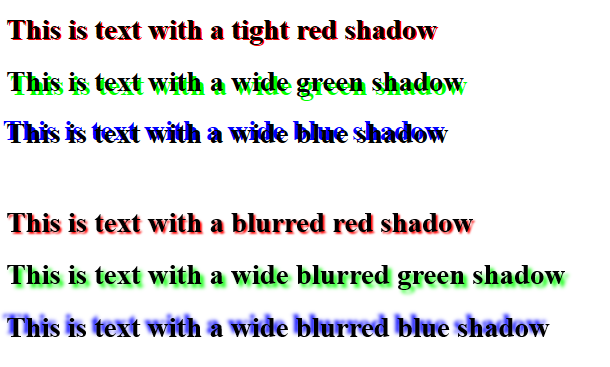 Shadow Text Example